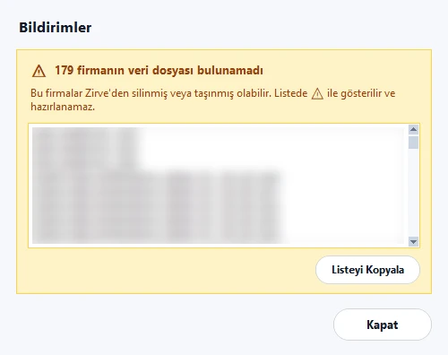 Transferio bildirim paneli
